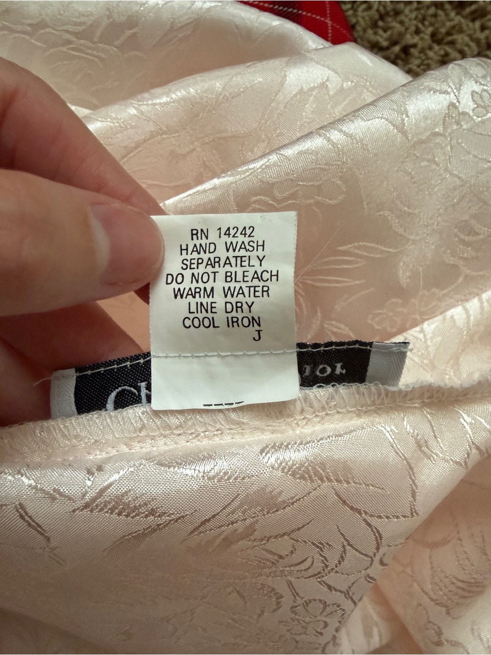 Vintage Christian Dior Pink Floral Satin Jacquard Robe Lace Shawl Collar Tie S - Picture 5 of 8